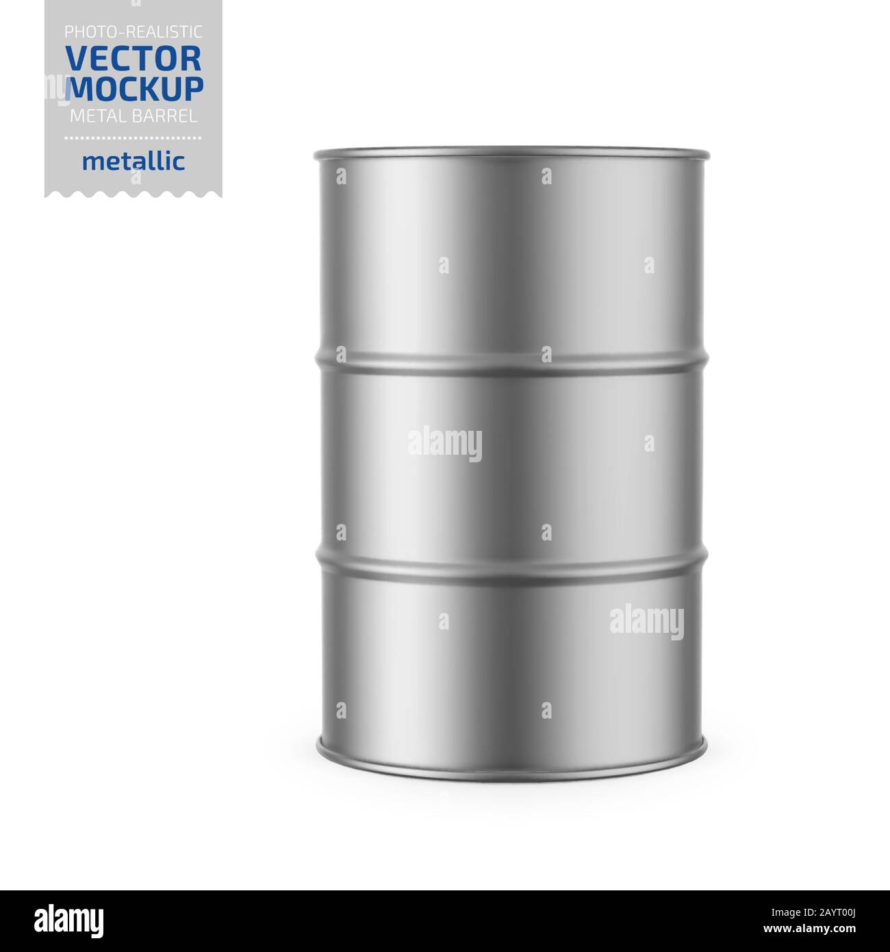 Download Gray Metallic Barrel Mockup Template Stock Vector Image Art Alamy