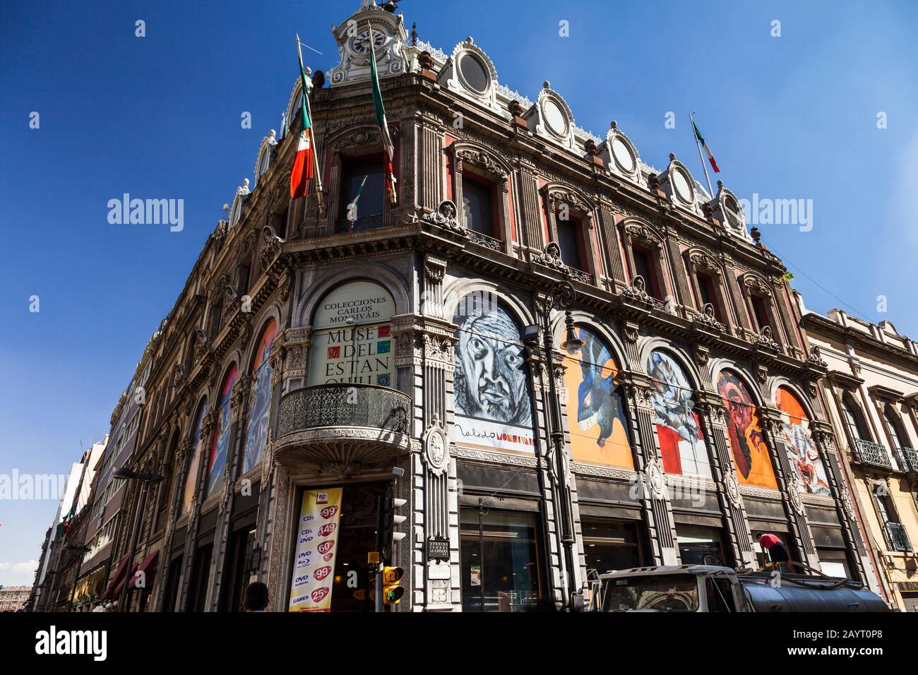 Old down town near zocalo, city center, Mexico City, Mexico, Central America Stock Photo