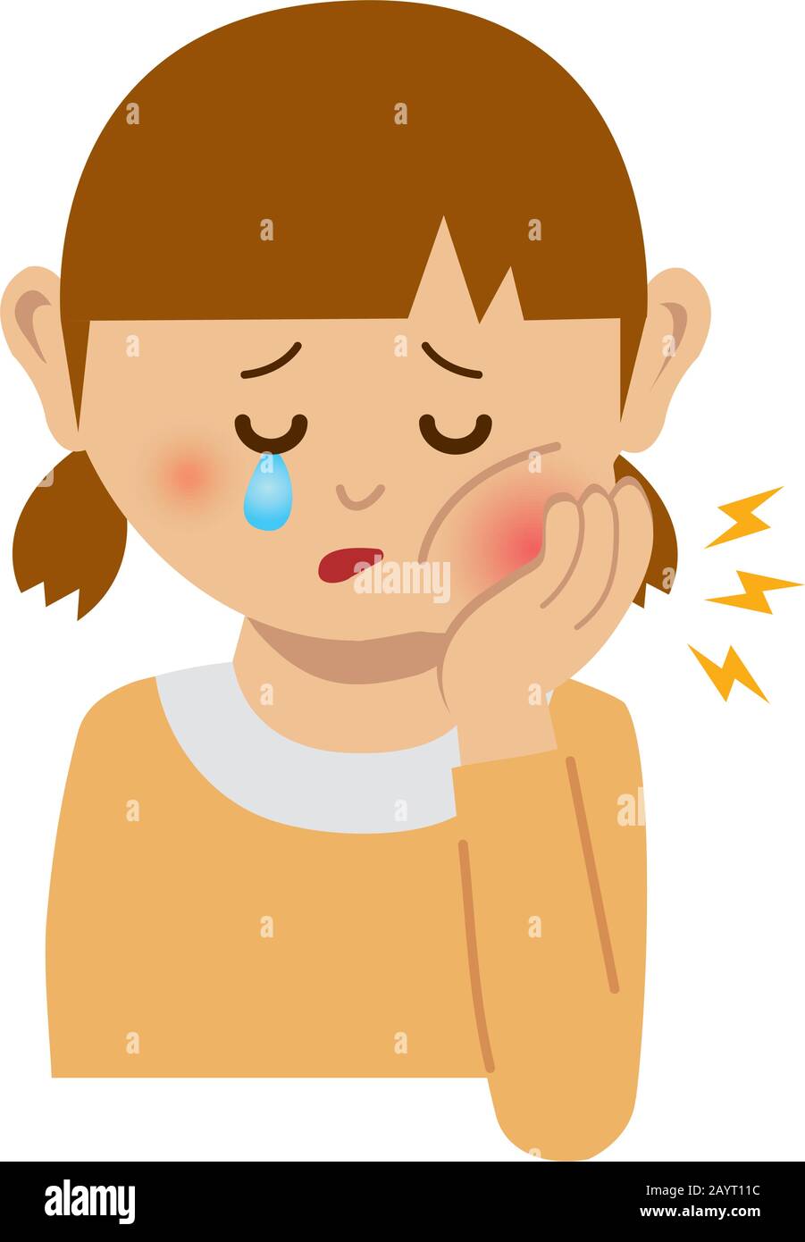 Girl with toothache illustration Stock Vector Image & Art Alamy