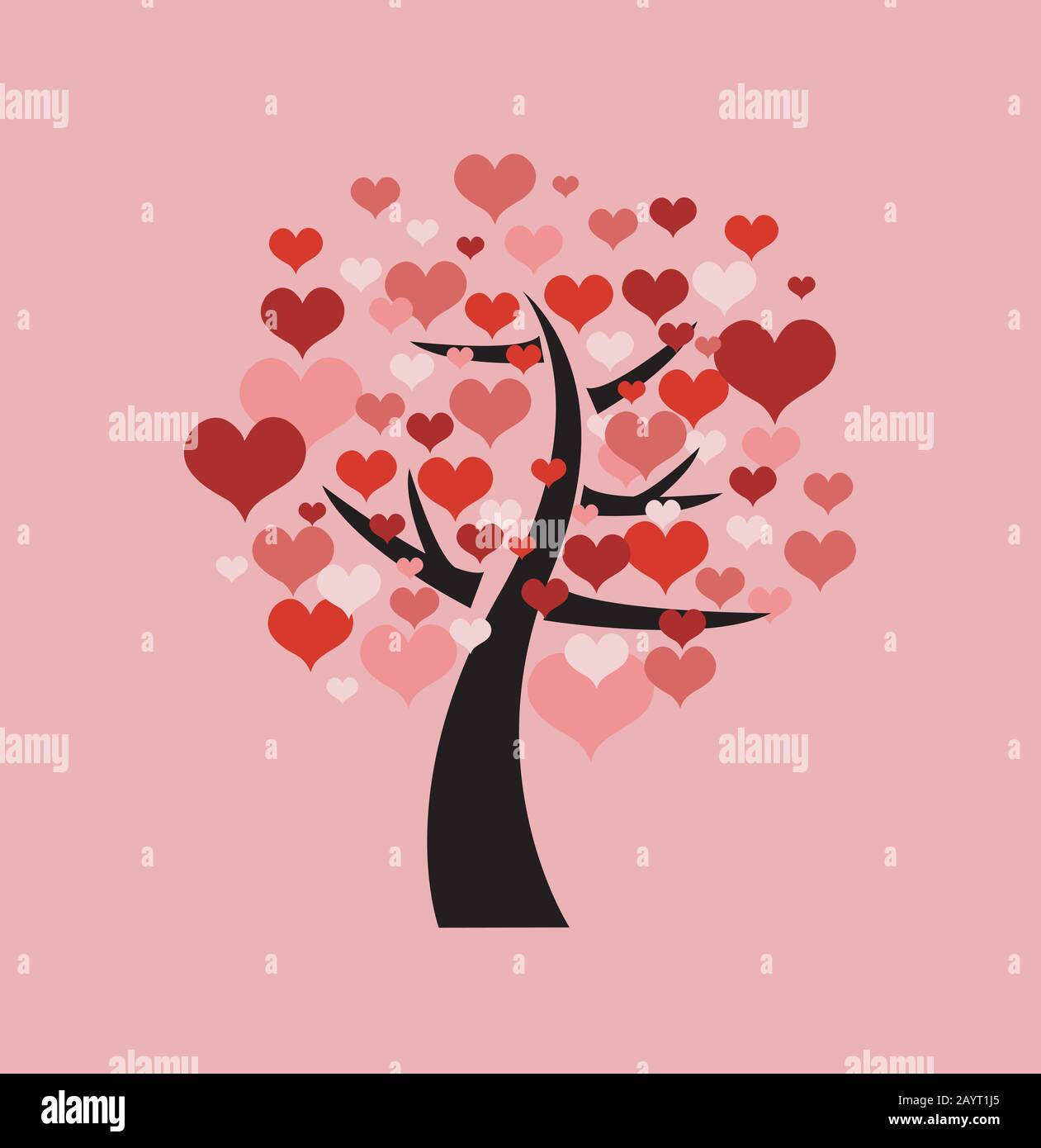 Love tree vector illustration Stock Vector Image & Art - Alamy
