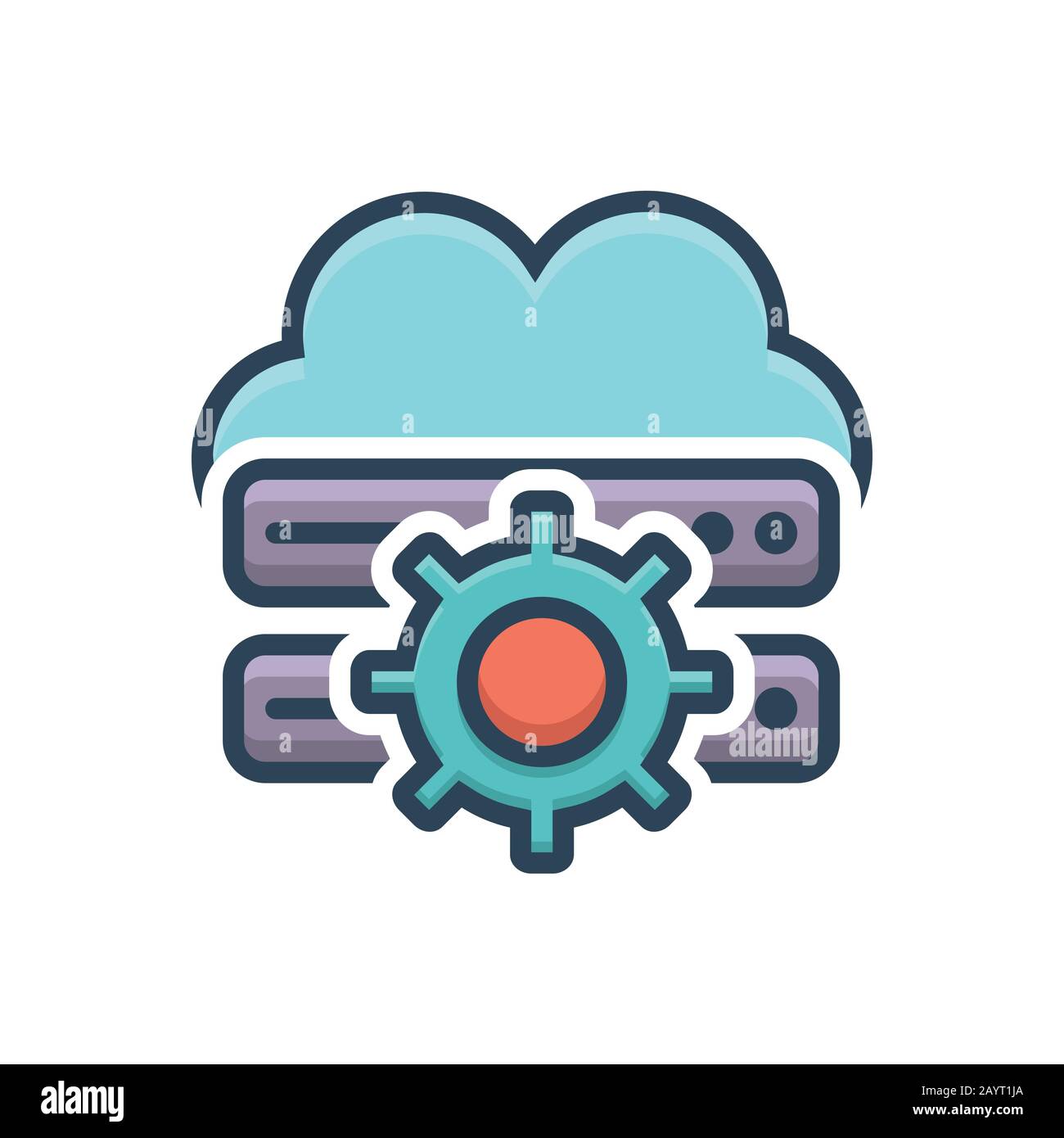 Illustration for Cloud server Stock Vector Image & Art - Alamy
