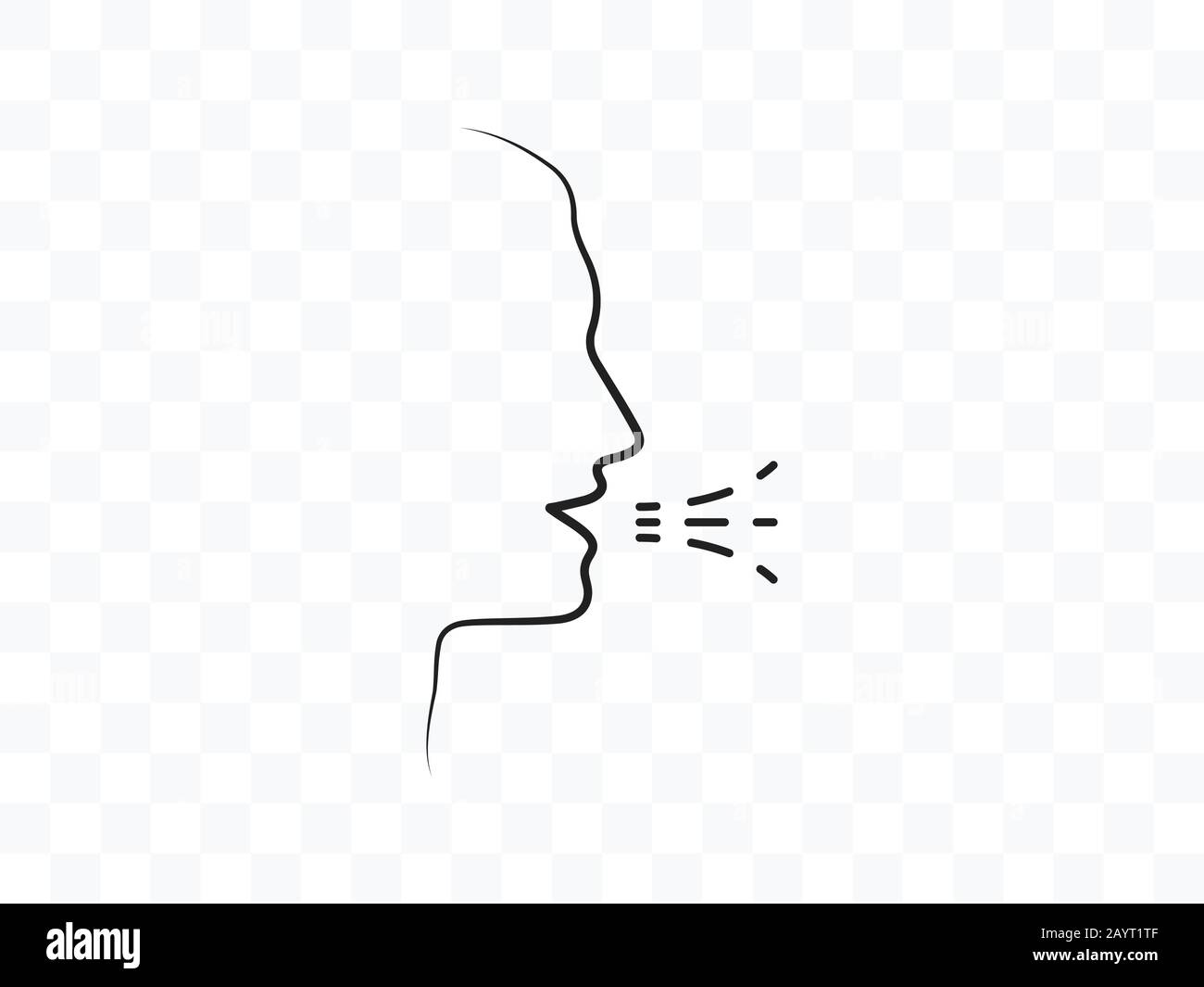 Common cold, cough, flu icon. Vector illustration, flat design. Stock Vector