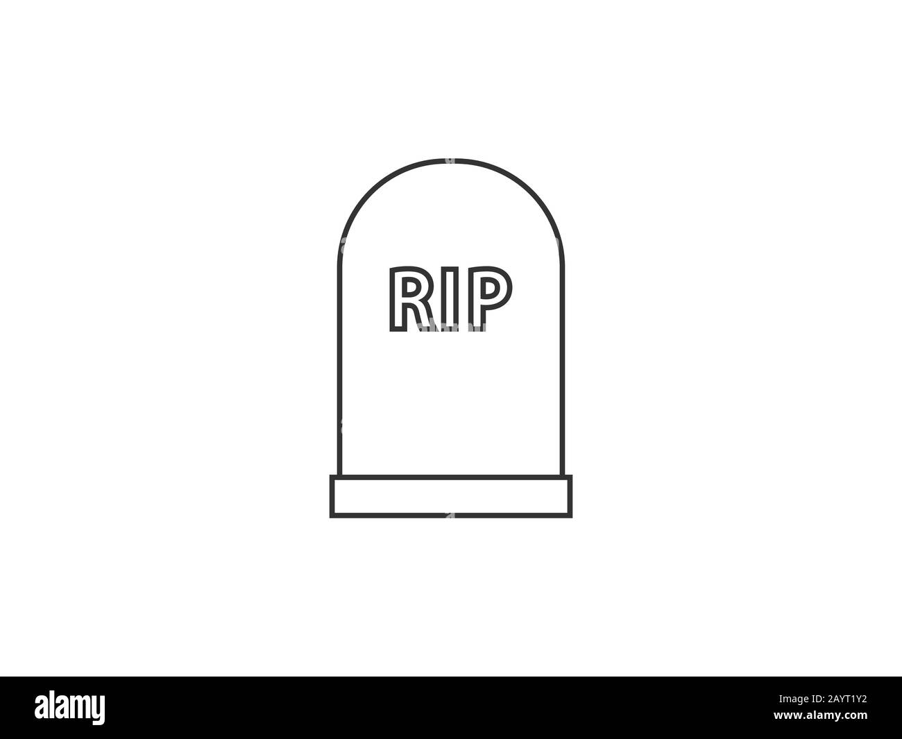 Gravestone, graveyard, rip icon. Vector illustration, flat design. Stock Vector