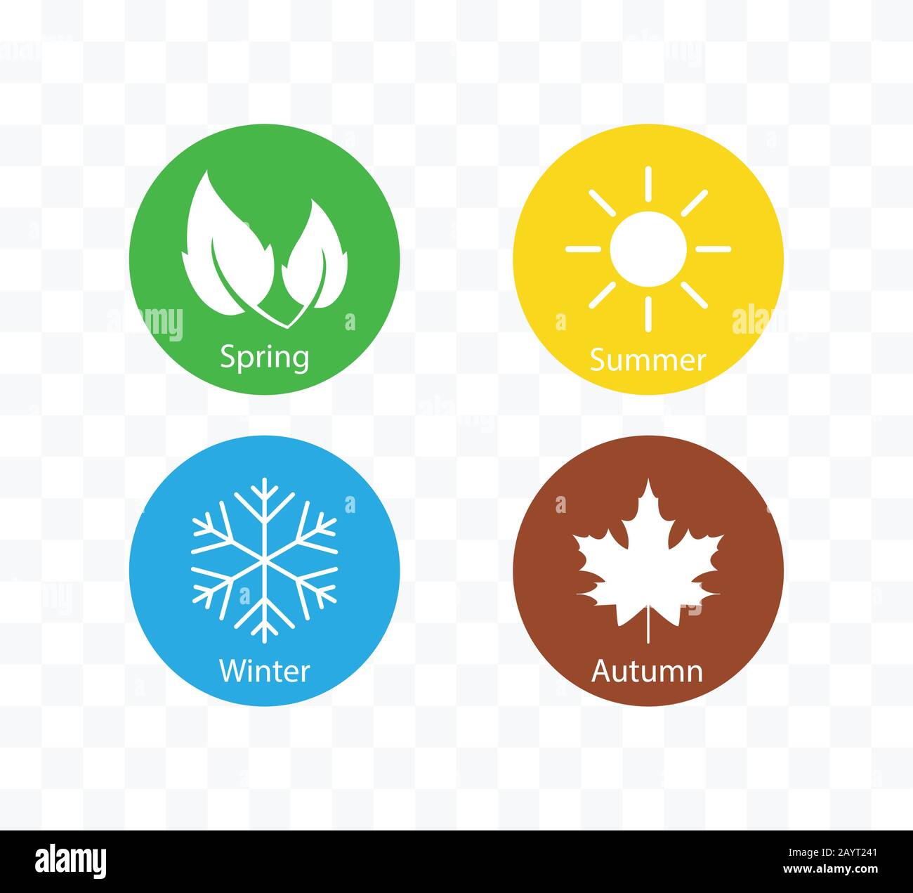 Four season icon. Vector illustration, flat design Stock Vector Image ...