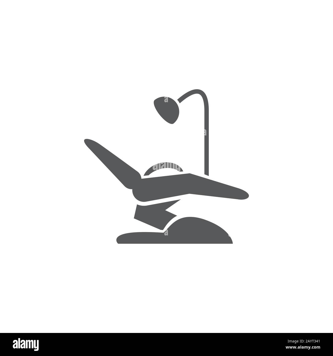 Dental chair icon on white background Stock Vector
