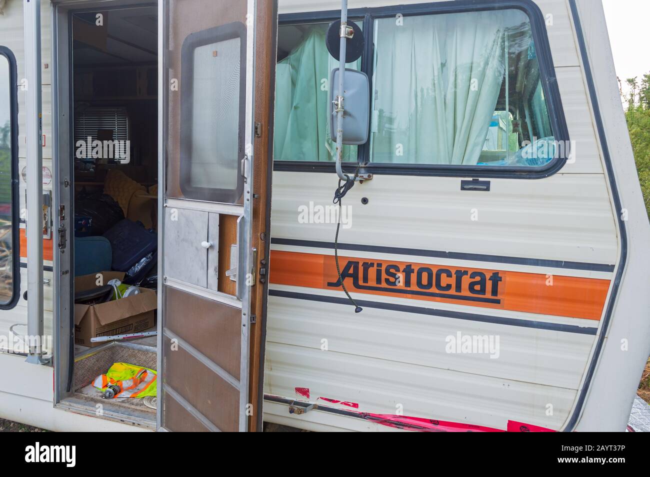 Pink Mountain, British Columbia, Canada July 30, 2015 An abandoned