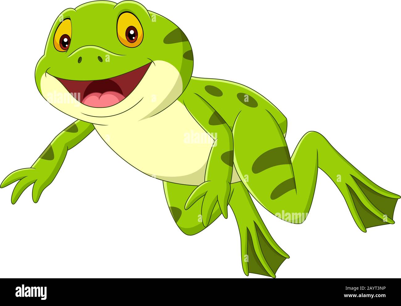 Cartoon happy green frog jumping Stock Vector Image & Art - Alamy Cartoon happy green frog jumping Stock Vector Image & Art - Alamy