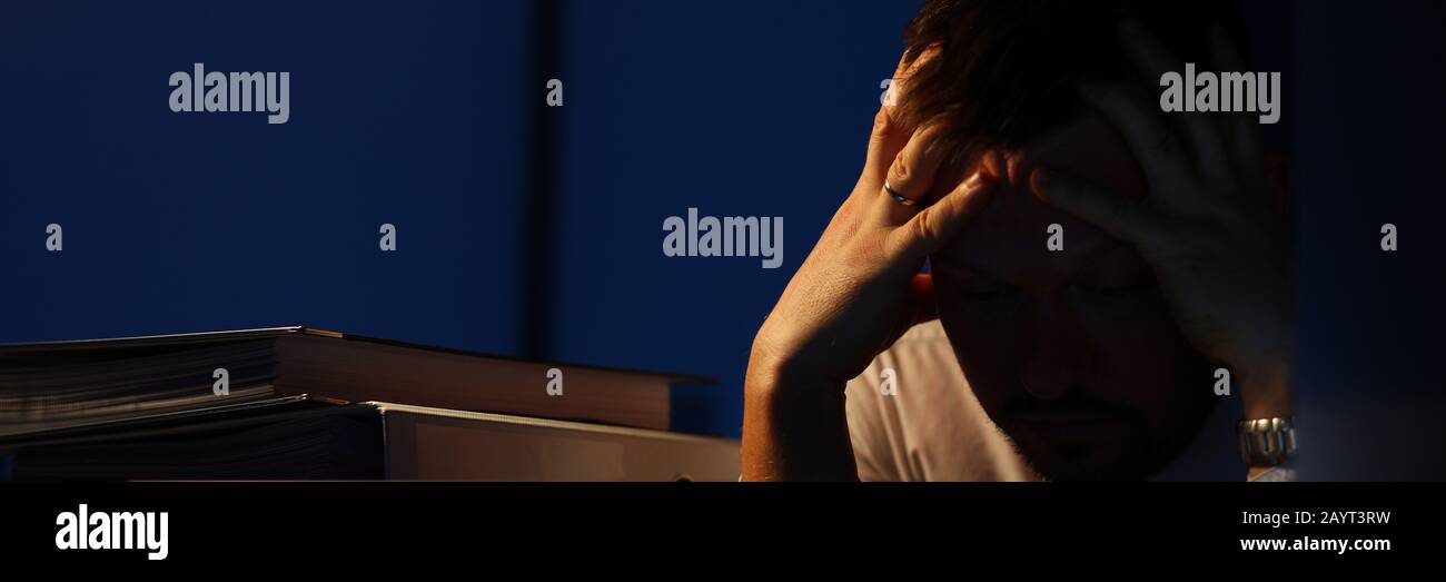 Exhausted business person Stock Photo Alamy