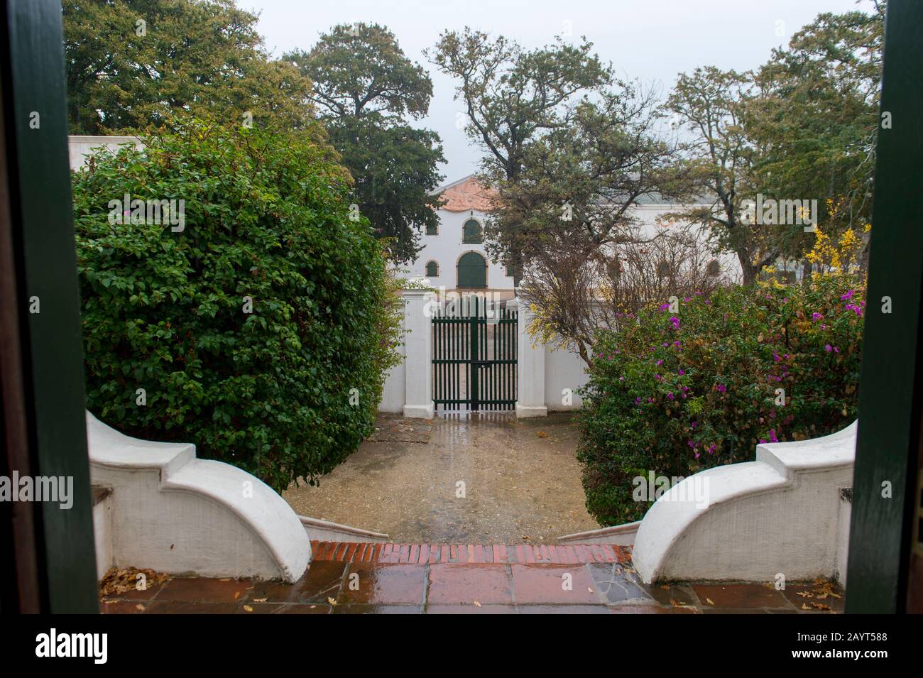 The homestead museum at Groot Constantia, a historic wine estate near Cape Town, South Africa. Stock Photo