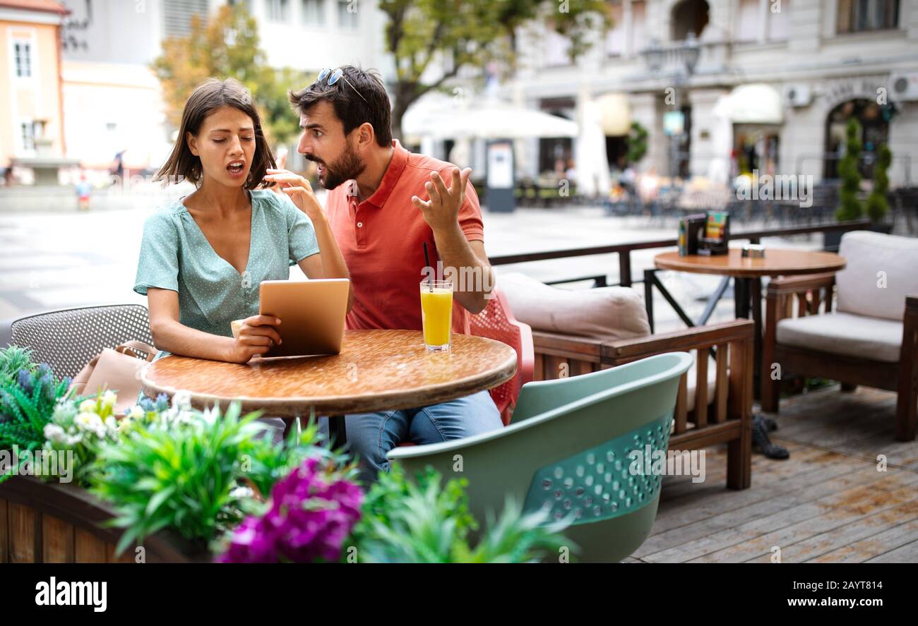 Sad couple having conflict and relationship problems Stock Photo - Alamy