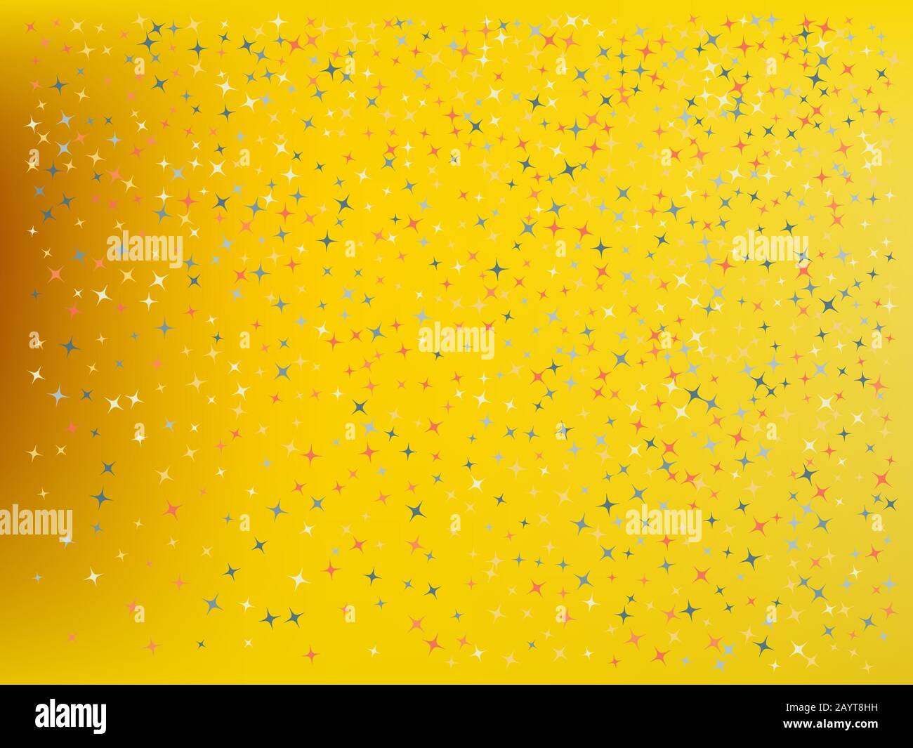 Yellow Color Background Stars Confetti Usefull Colorific Theme Scattered Stars Backround With Random Colored Stars Stock Vector Image Art Alamy