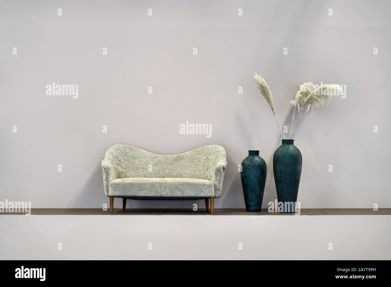 Luminous interior with light walls and furniture Stock Photo Alamy