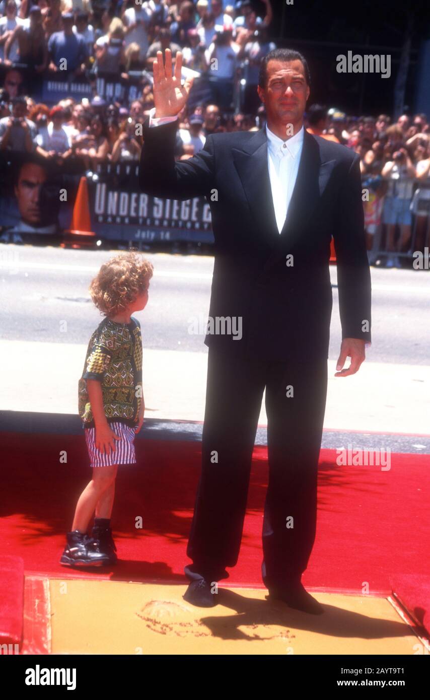 Dominick Hand Hollywood, California, USA 10th July 1005 Actor Steven Seagal and son ...