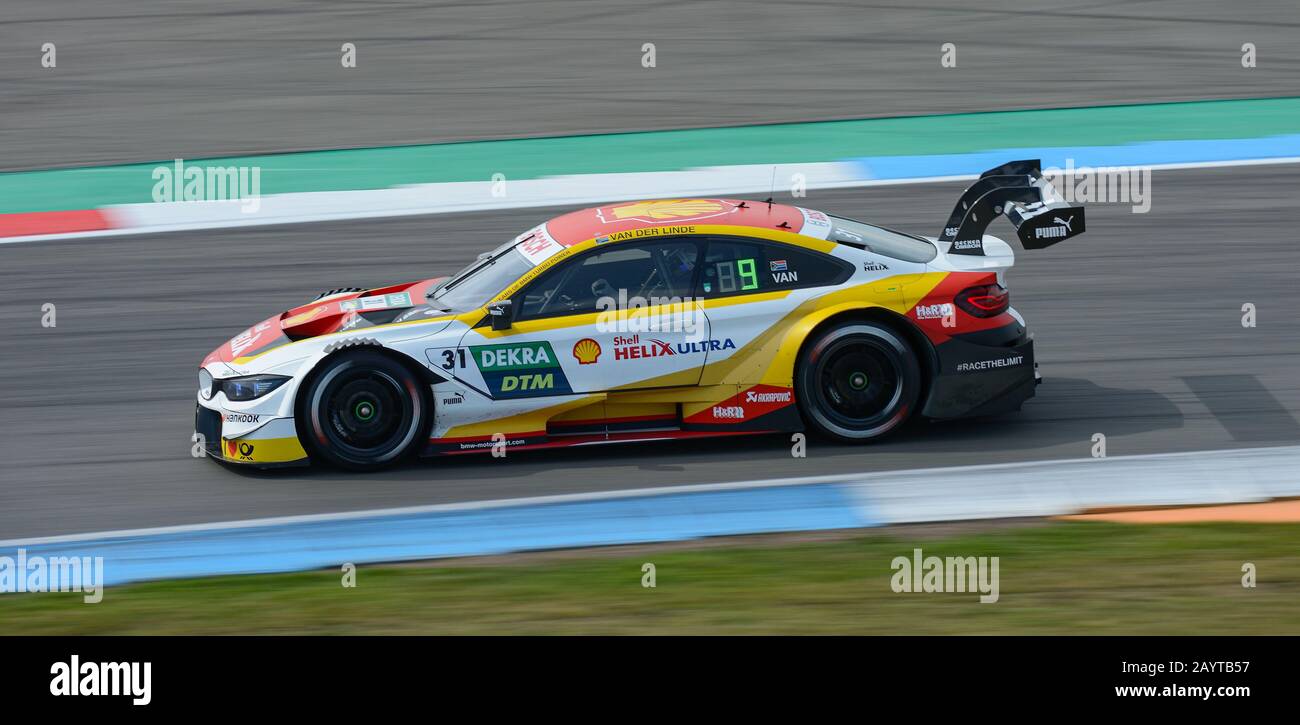 South African racing driver Sheldon van der Linde in his BMW M4 Turbo