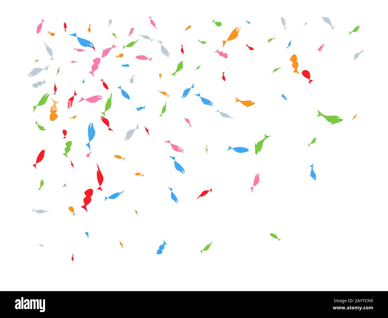 Confetti of light backgrounds. Confetti new background cool. Colored hand  drawn fish creative Stock Vector Image & Art - Alamy