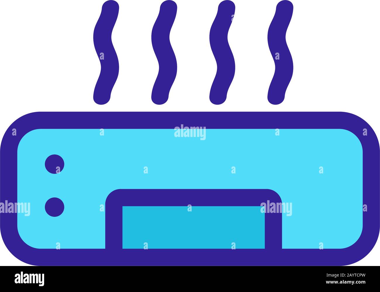 Electric convector vector icon. Isolated contour symbol illustration ...