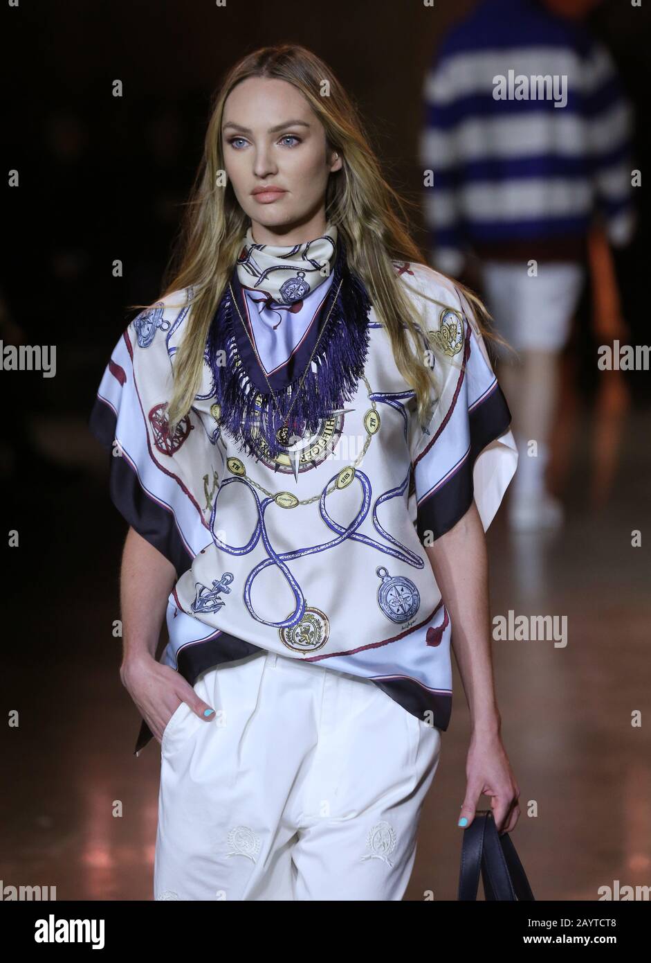 Candice Swanepoel on the catwalk during the Tommy Hilfiger show at the  London Fashion Week February 2020 show at Tate Modern in London Stock Photo  - Alamy