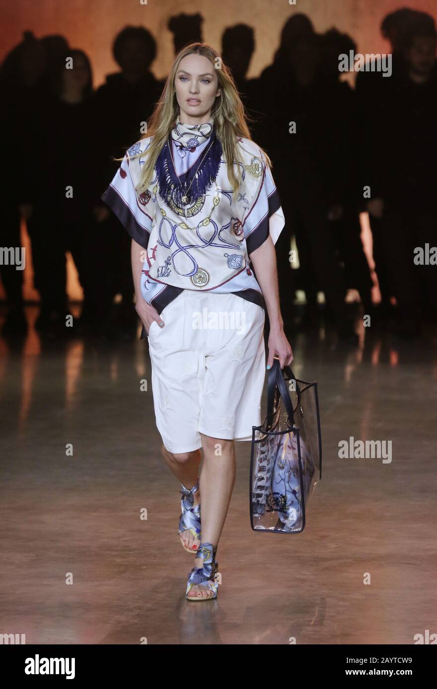 Candice Swanepoel on the catwalk during the Tommy Hilfiger show at the London  Fashion Week February 2020 show at Tate Modern in London Stock Photo - Alamy