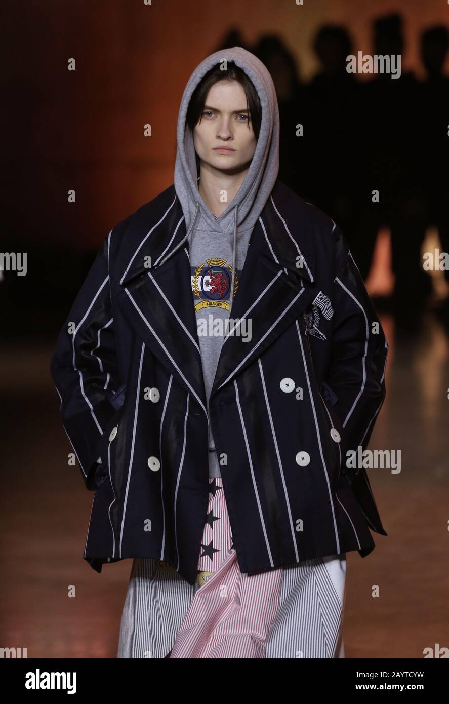 Models on the catwalk during the Tommy Hilfiger show at the London Fashion  Week February 2020 show at Tate Modern in London Stock Photo - Alamy