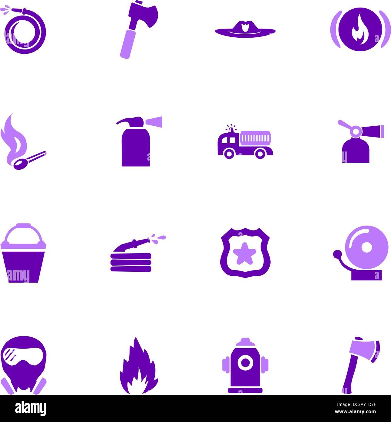 Fire-brigade icon set Stock Vector Image & Art - Alamy