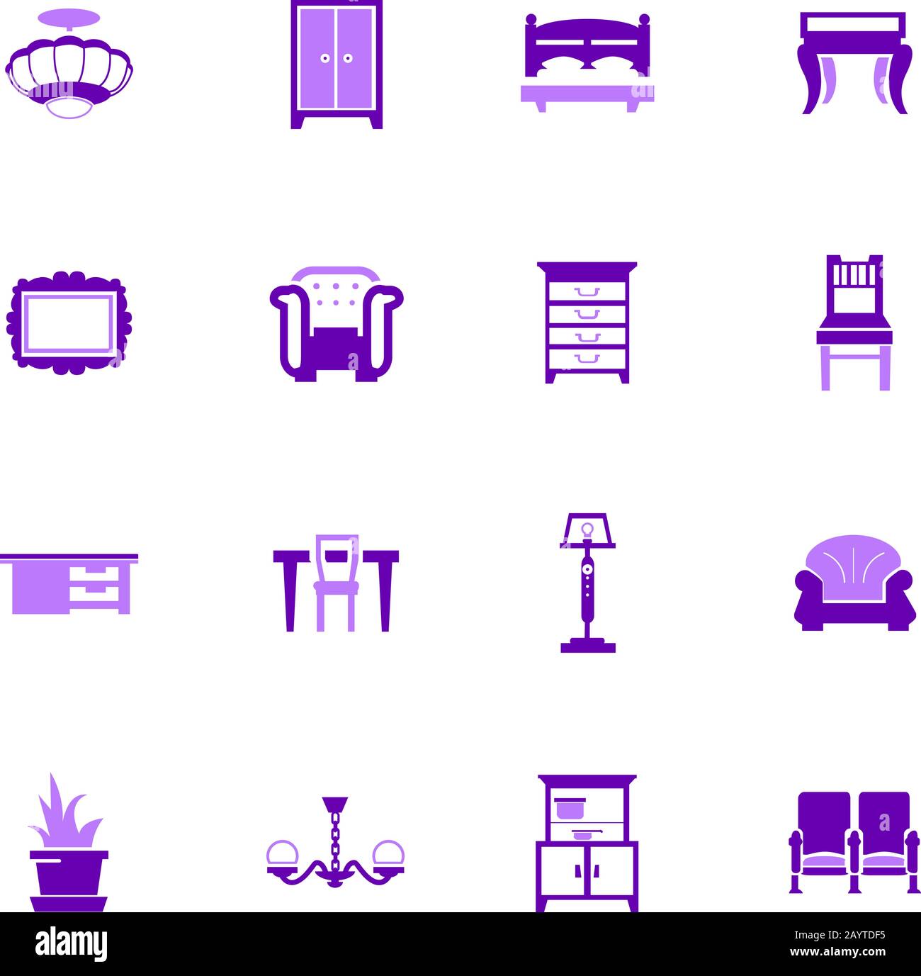 Furniture icons set Stock Vector Image & Art Alamy