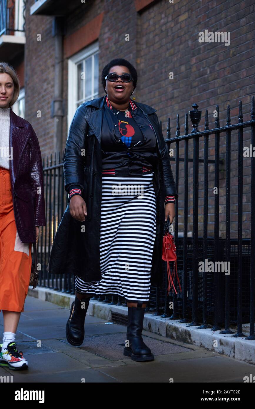 Gabriella Karefa-Johnson Arrives for Simone Rocha Runway Show, London