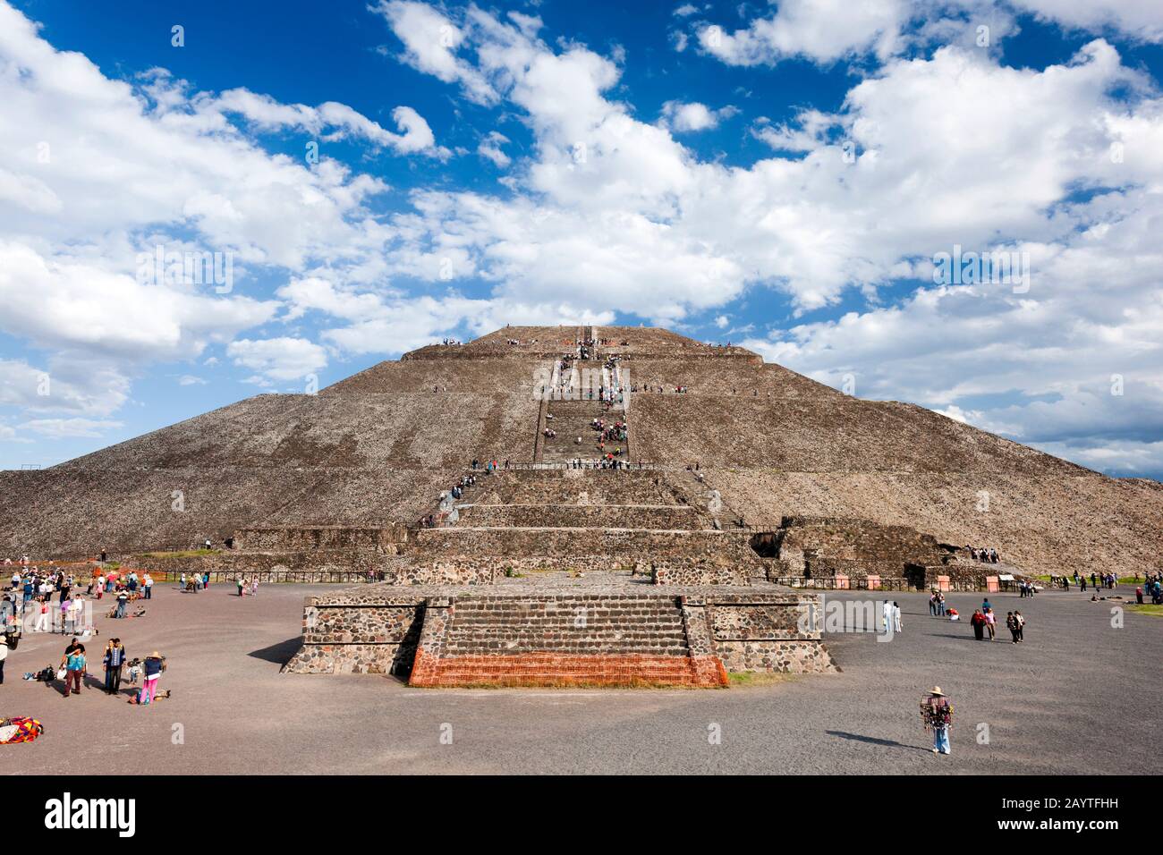 Pyramid of the Sun, Teotihuacan, suburb of Mexico City, Mexico, Central America Stock Photo