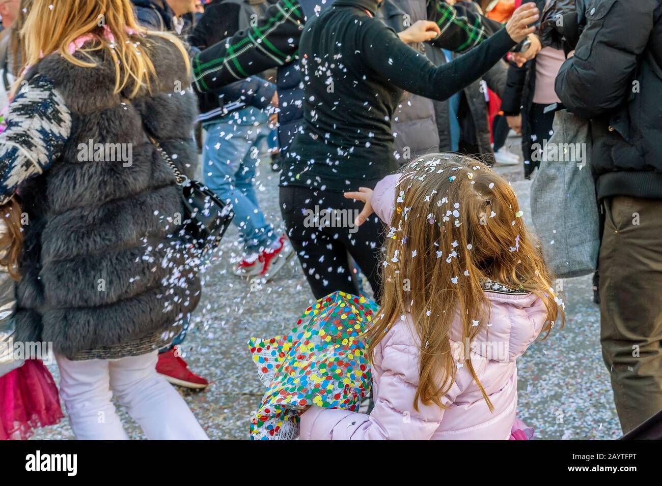 Girl throwing confetti hires stock photography and images Alamy