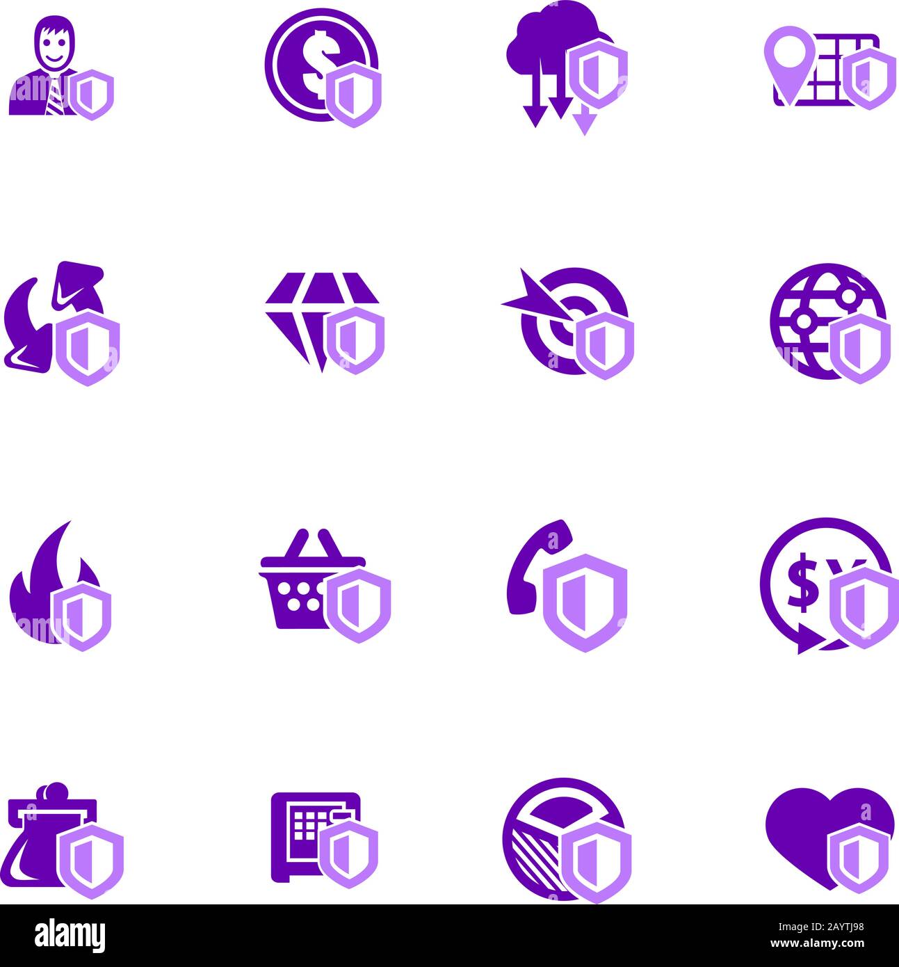 Insurance icons set Stock Vector Image & Art - Alamy