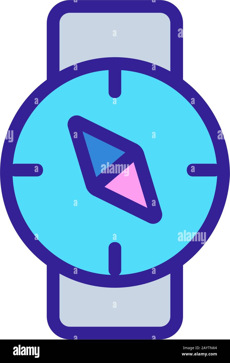 compass icon vector. Isolated contour symbol illustration Stock Vector ...