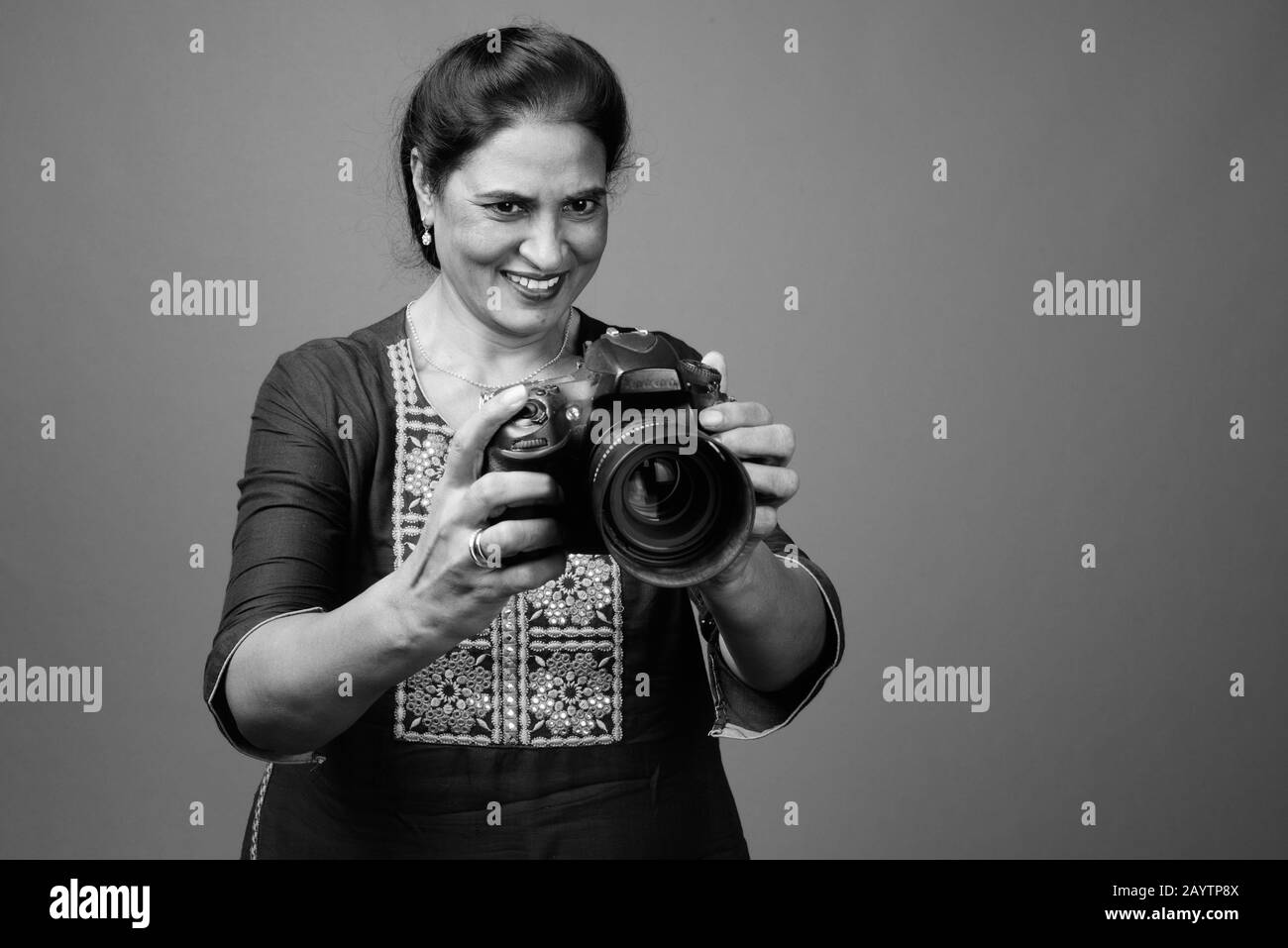 Attractive south indian woman Black and White Stock Photos & Images - Alamy