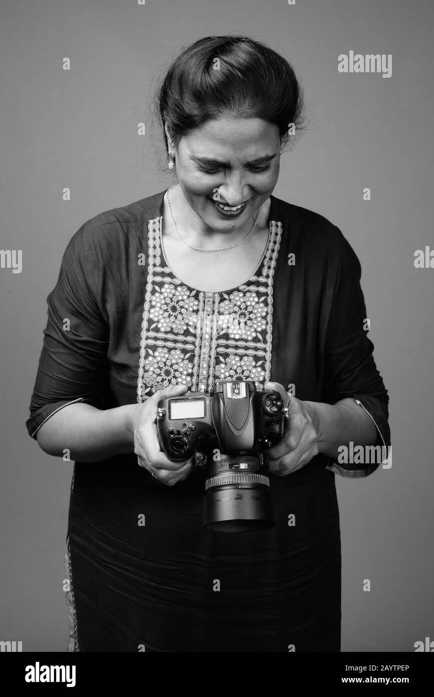 Attractive south indian woman Black and White Stock Photos & Images - Alamy