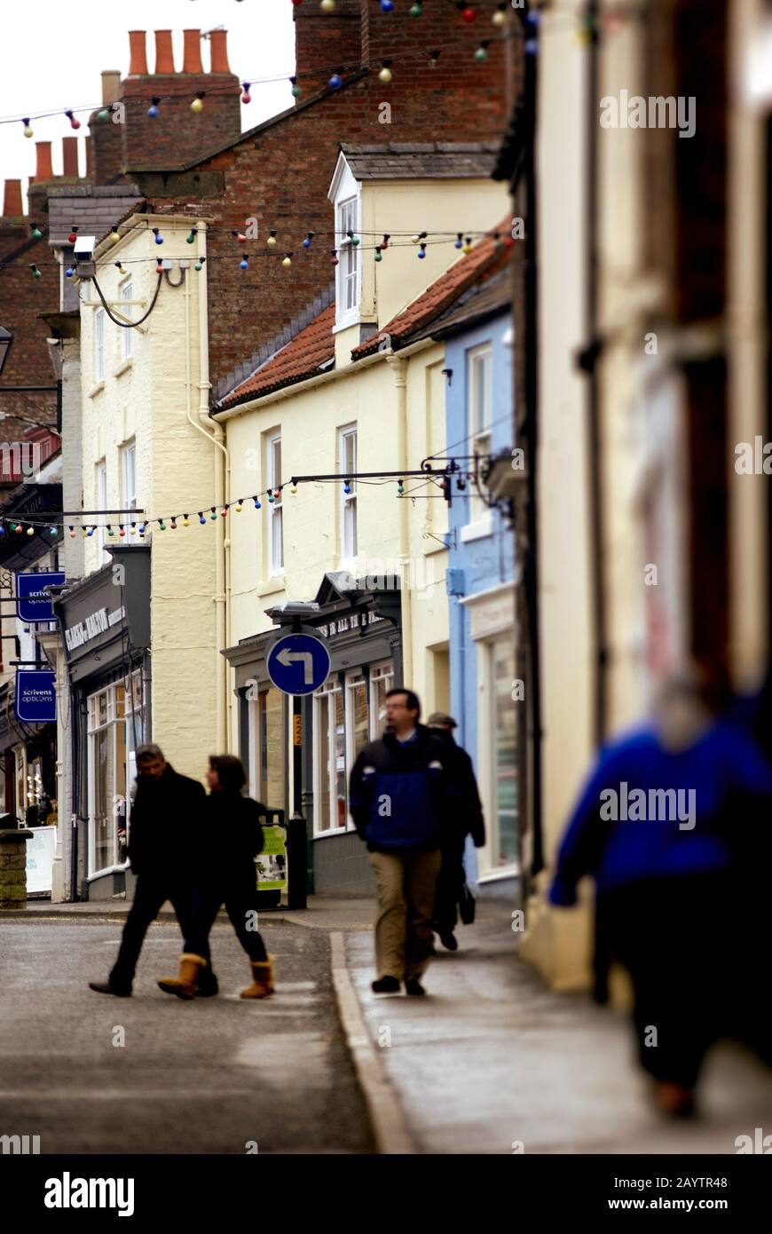 Shops in Malton, North Yorkshire Stock Photo Alamy