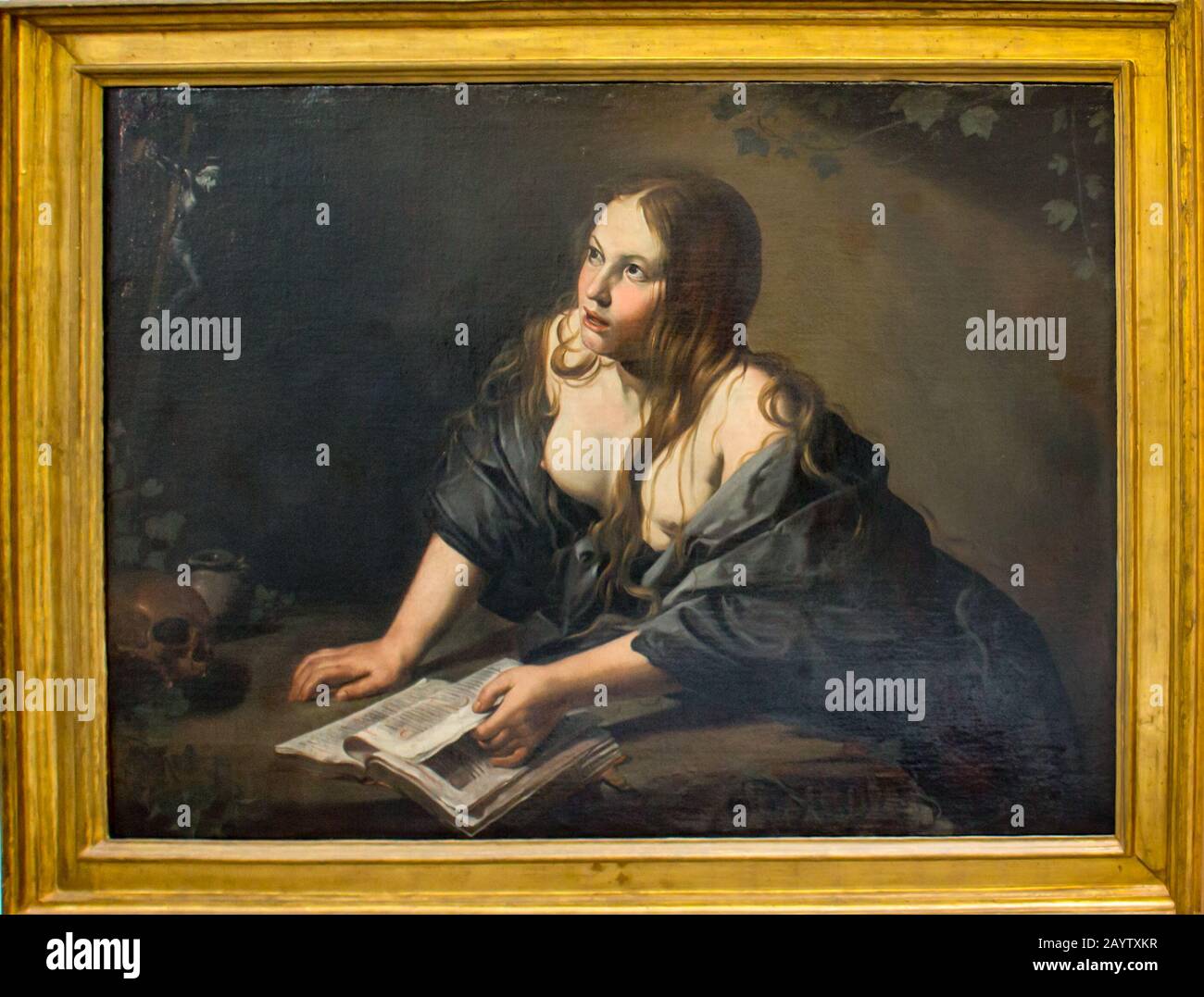 Musée des Beaux Arts de Chambéry : Jean VALENTIN dit Valentin de BOULOGNE (1591-1632) Marie-Madeleine penitente Stock Photo