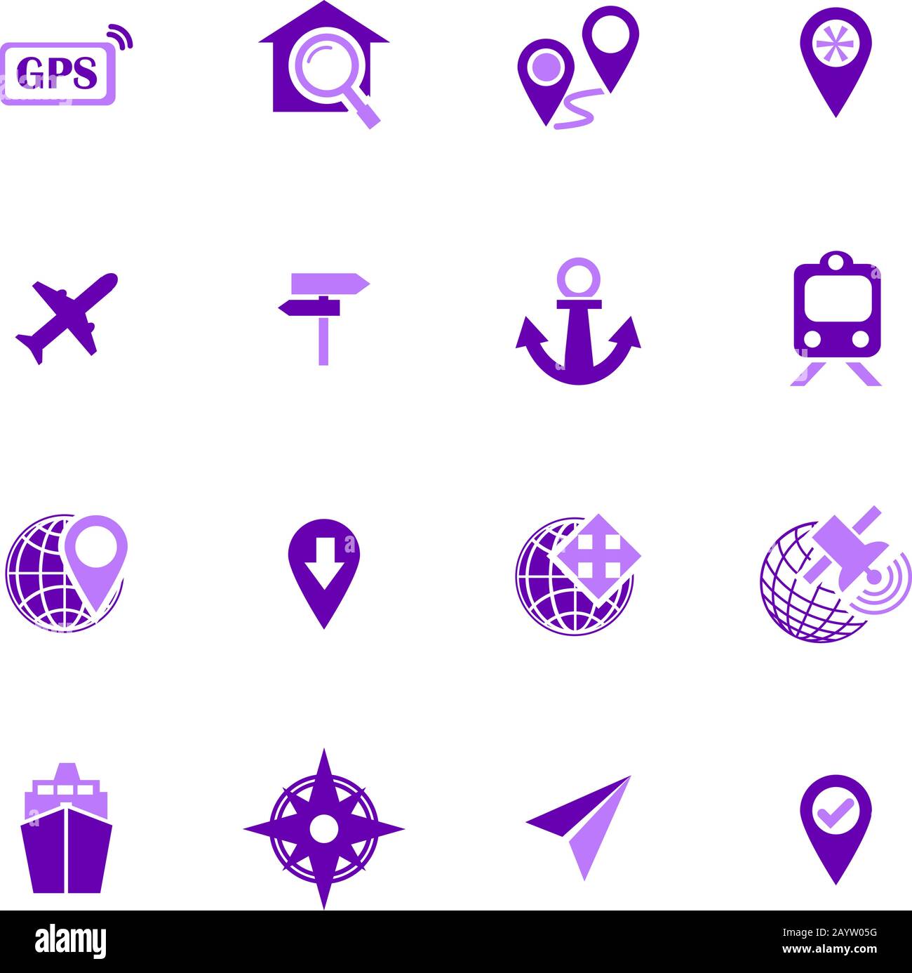 Global or local road sign Stock Vector Images - Alamy