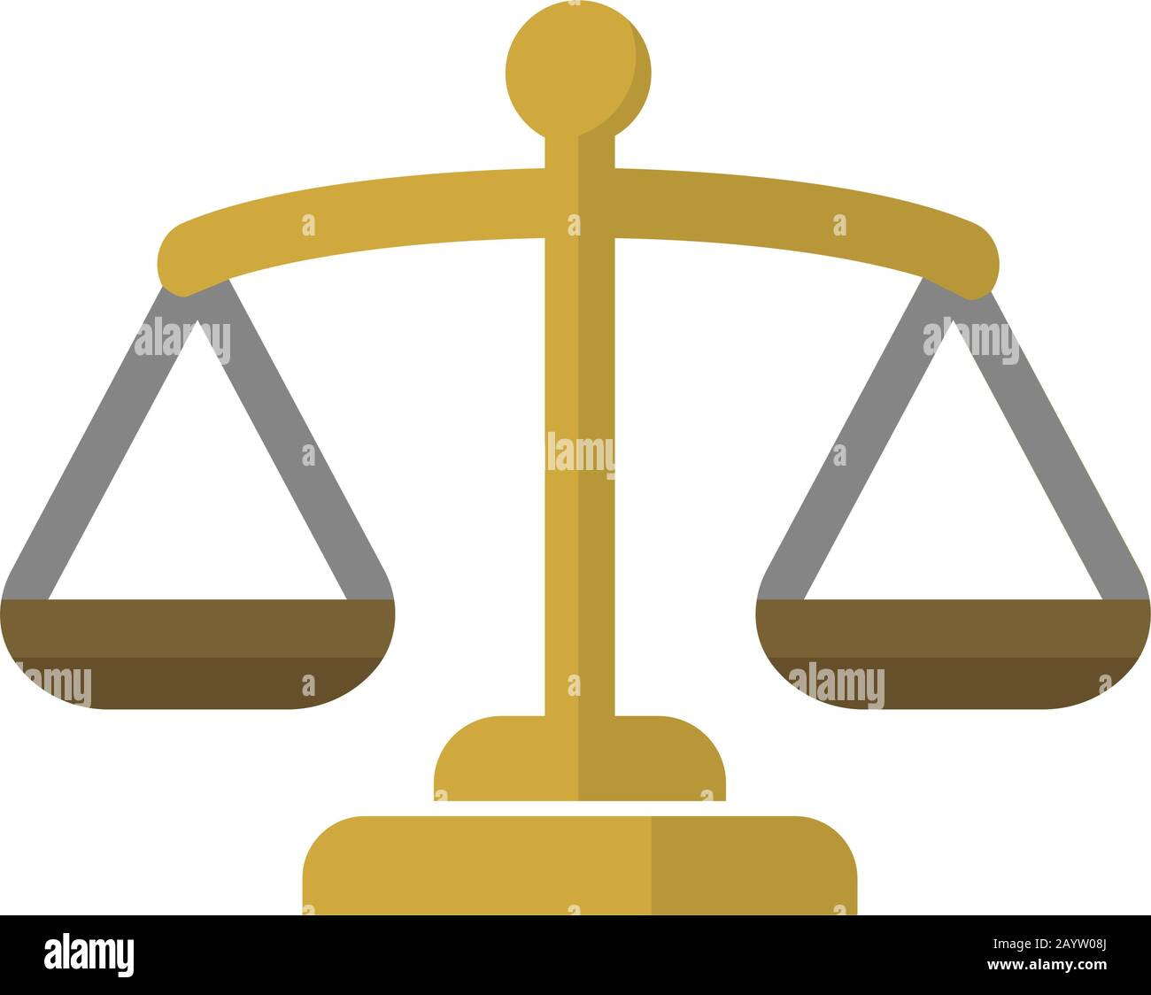 Balance, judge, scale, court color vector icon illustration Stock Vector