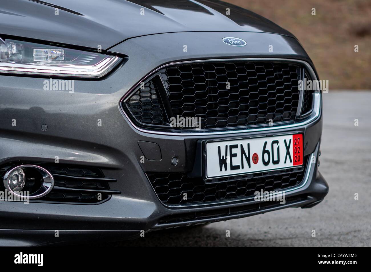 Cluj-Napoca,Cluj/Romania-01.31.2020-Ford Mondeo MK5 Sport edition with  dynamic led headlights, sport front bumper, 18 inch alloy wheels, Aston  Martin look a like, png Stock Photo