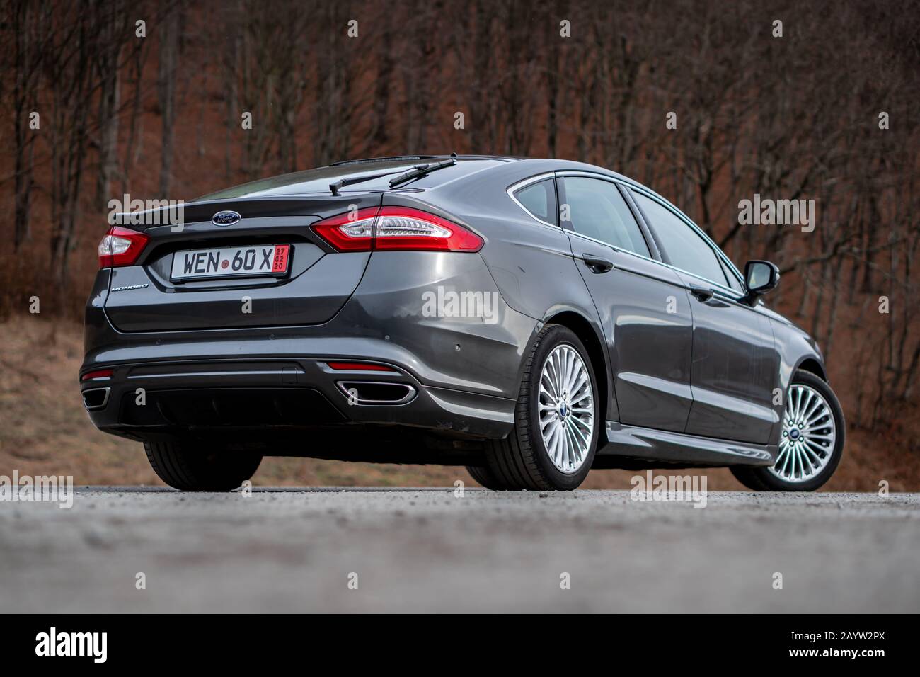 Cluj-Napoca,Cluj/Romania-01.31.2020-Ford Sport with dynamic led headlights, sport front bumper, 18 inch alloy wheels, Aston Martin Stock Photo - Alamy