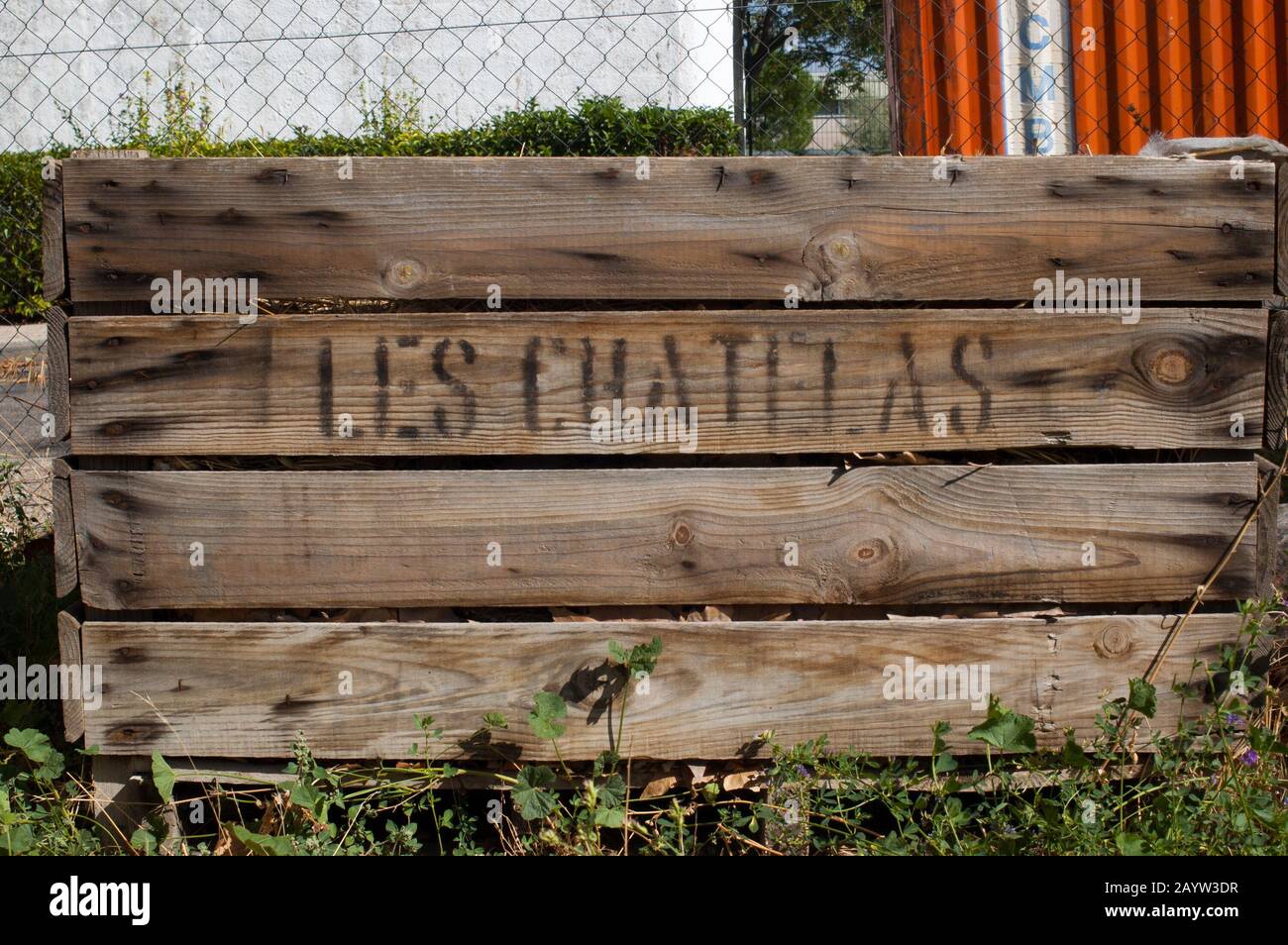 wooden compost box Stock Photo - Alamy