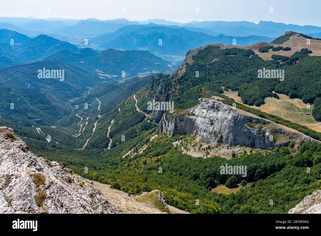 French countryside. Col de Rousset. View of the heights of the Vercors, France Stock Photo