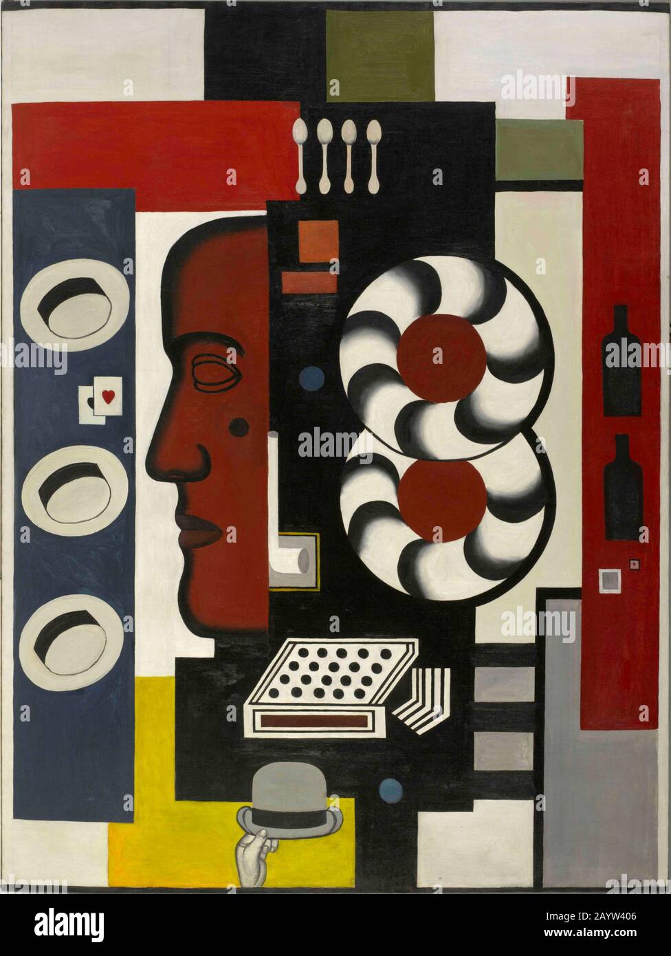 Composition à la main et aux chapeaux. Museum: Musée national d'art  moderne, Centre Georges Pompidou, Paris. Author: FERNAND LEGER Stock Photo  - Alamy