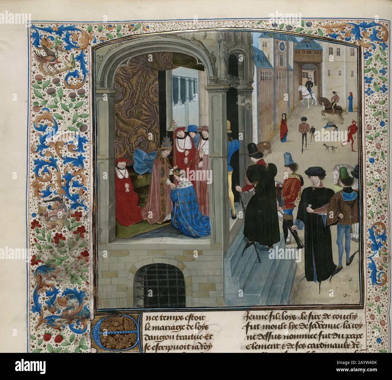 Coronation of Charles VI of France (Miniature from the Grandes ...