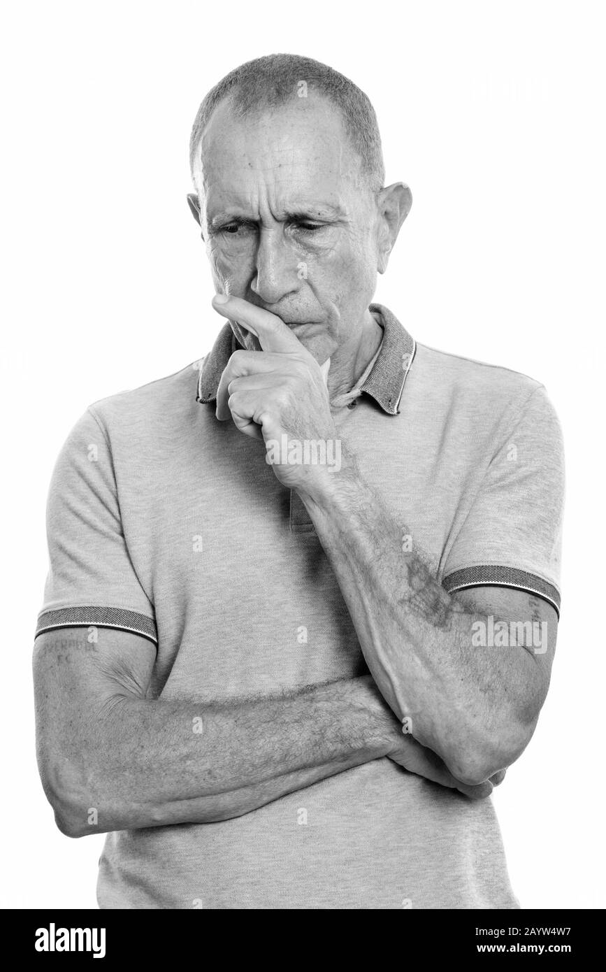 Old man serious Black and White Stock Photos & Images - Alamy