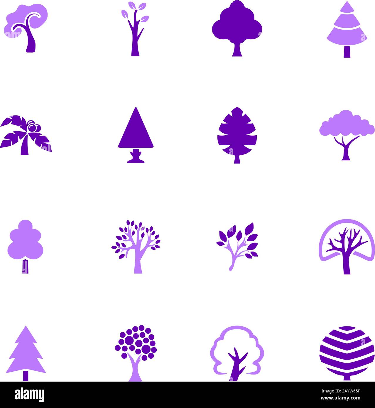 Tree icons set Stock Vector Image & Art - Alamy