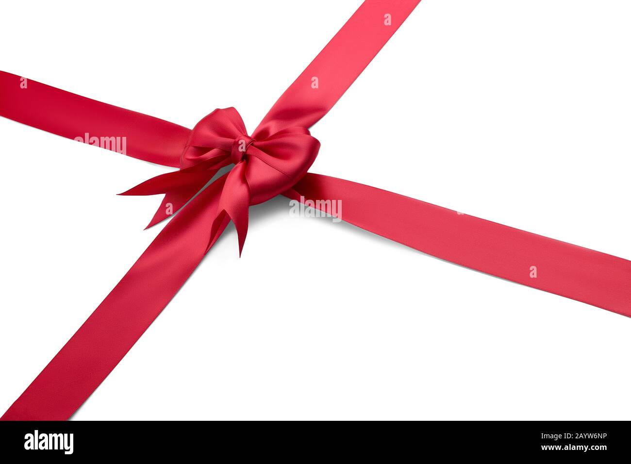 Red ribbon cross bow packaging hi-res stock photography and images - Alamy