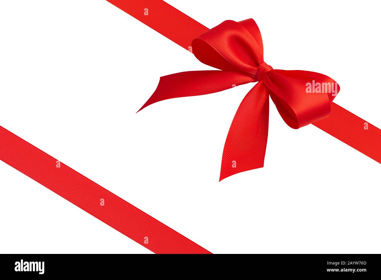Premium Photo  Colorful red and white ribbons with bow isolated on white  surface