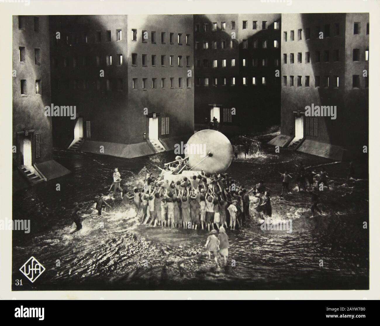 Scene from the film Metropolis by Fritz Lang. Museum: PRIVATE COLLECTION. Author: Horst von Harbou. Stock Photo