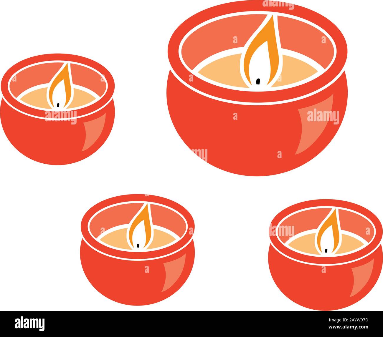 candles, vector graphic design element Stock Vector