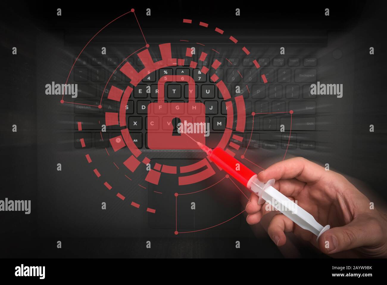 Internet Security Hacker Protection. Business, Technology and Networking Concept. Stock Photo