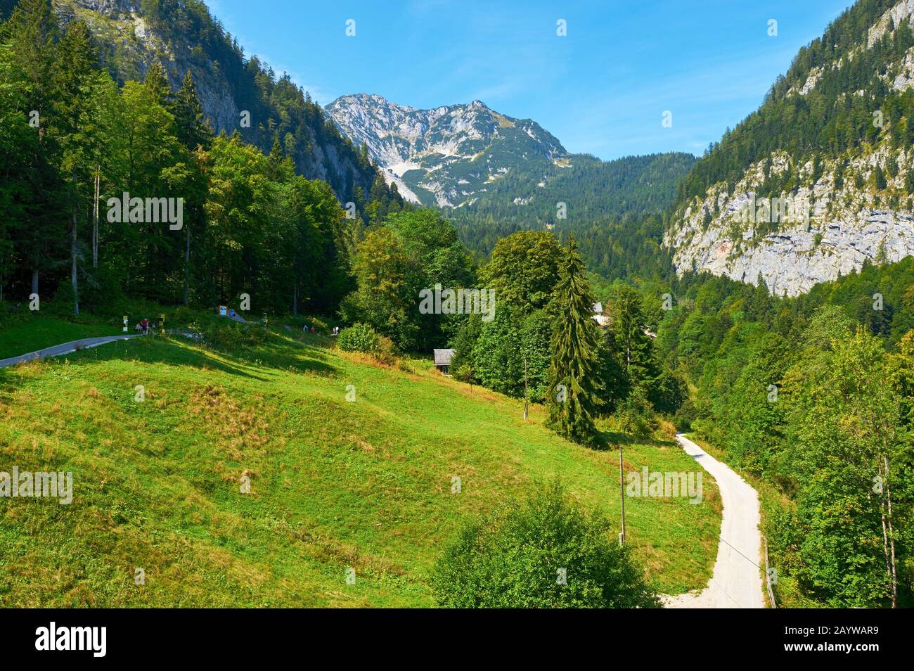 Landscape in Austrian alps near Hallstatt Stock Photo